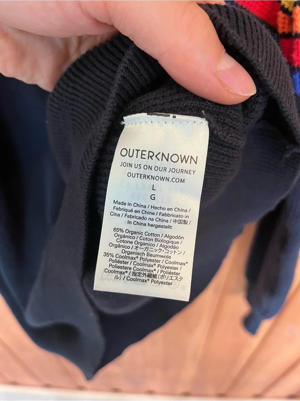 Outerknown Black OK Rainbow Nostalgic Sweater